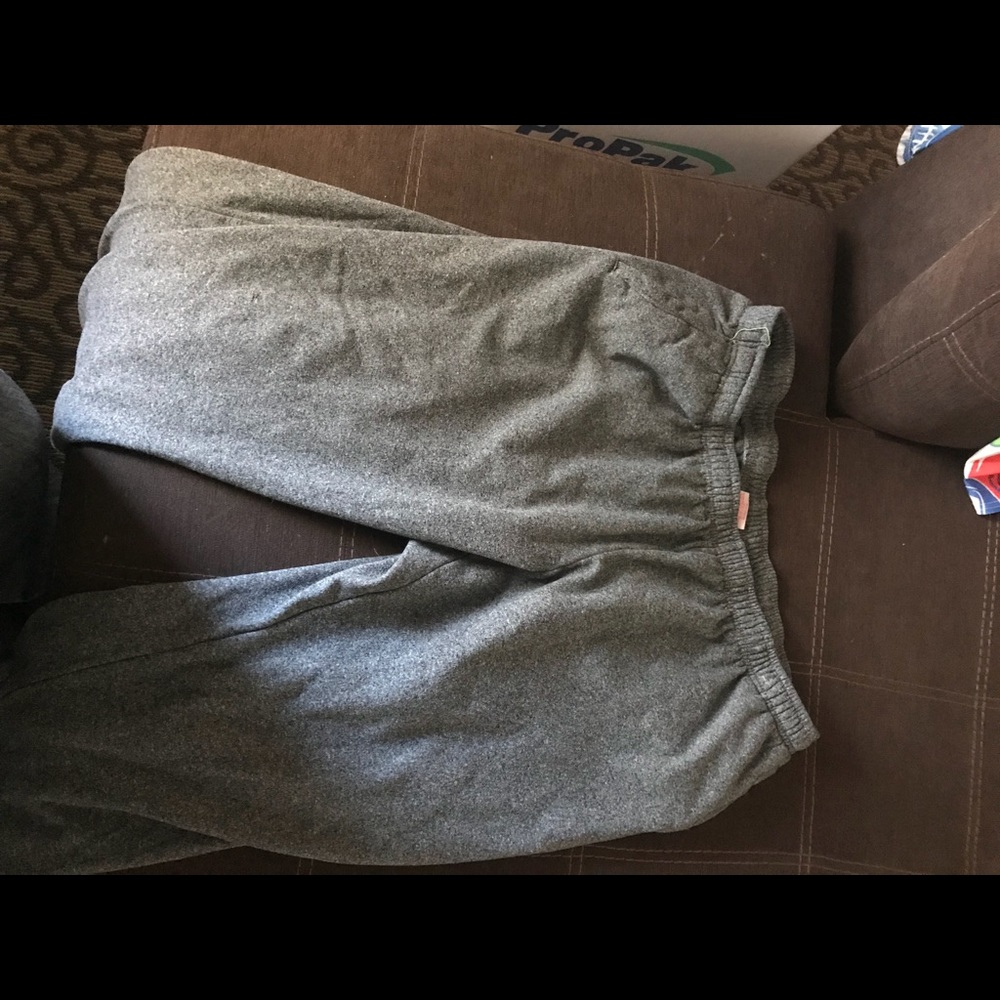 Gray sweatpants